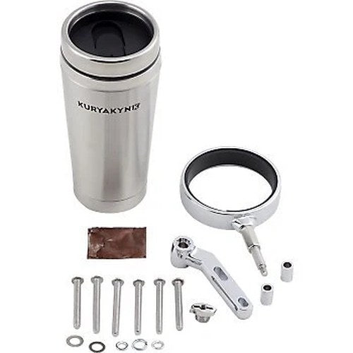 Kuryakyn 1463 Perch Mount Drink Holder with Mug for Most 96 & Up Harley