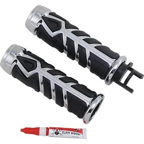 Kuryakyn 5635 Chrome Spear Hand Grips for 14-17 Indian Chief Classic / Chieftan