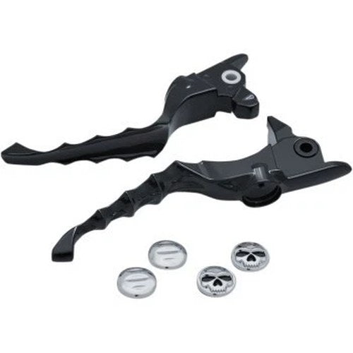 Kuryakyn 1983 Black Zombie Clutch & Brake Levers Set for 17-20 Harley Touring