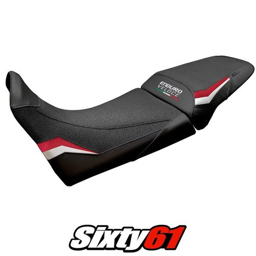 MV Agusta Enduro Veloce 2024-2025 Seat Cover Tappezzeria Comfort Grip White Red