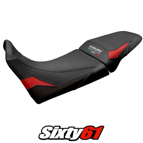 MV Agusta Enduro Veloce 2024-2025 Seat Cover Tappezzeria Ultragrip Red Black
