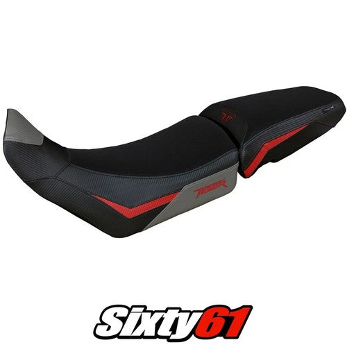 Triumph Tiger 850 Sport 2021 2022-2025 Seat Cover Tappezzeria Red Grey Black