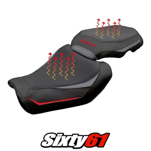 Yamaha Tracer 9 / 9 GT 2025 2026 Seat Cover Tappezzeria Heating Comfort Grey Red