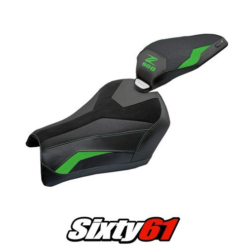 Kawasaki Z900 2025 Seat Cover Tappezzeria Velvet Ultragrip Green Black