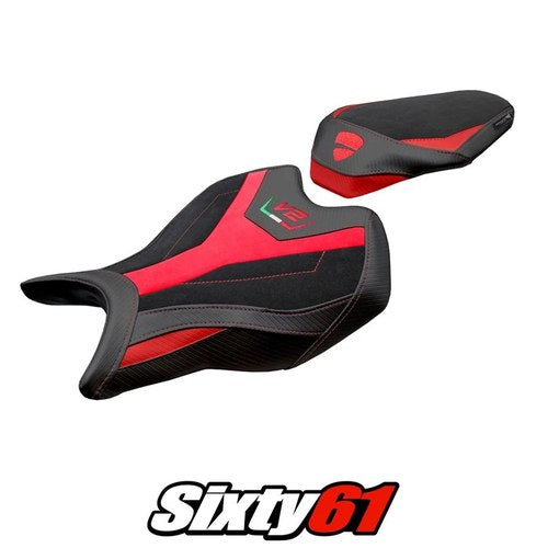 Ducati Streetfighter V2 2025 2026 Seat Cover Tappezzeria Velvet Red Black