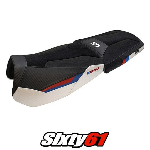 BMW R1300GS Adv Trophy 2024-2026 Seat Cover Tappezzeria Ultragrip White Red Blue