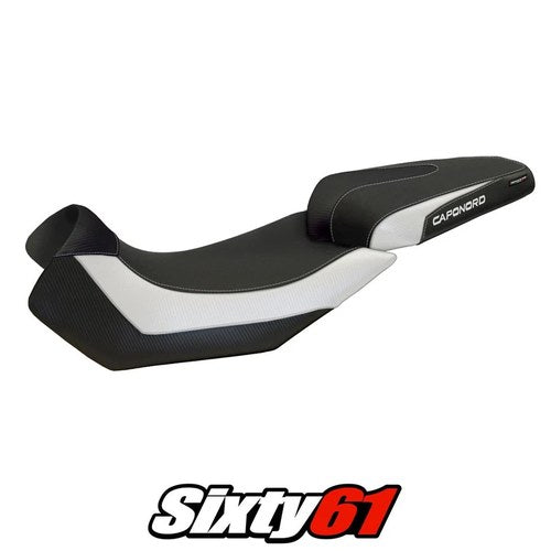 Aprilia Caponord 1200 2013 2014-2017 Seat Cover Tappezzeria Comfort White Black