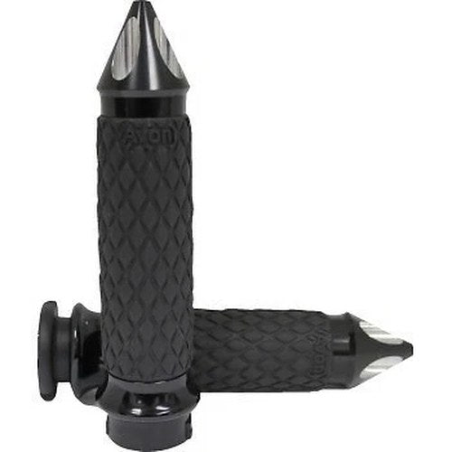 Avon Black Diamond Contour Spike Hand Grips for Harley Electronic Tbw