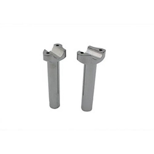 V-Twin Mfg. 25-0556 Chrome 6" Straight Handlebar Risers for 1" Harley Use