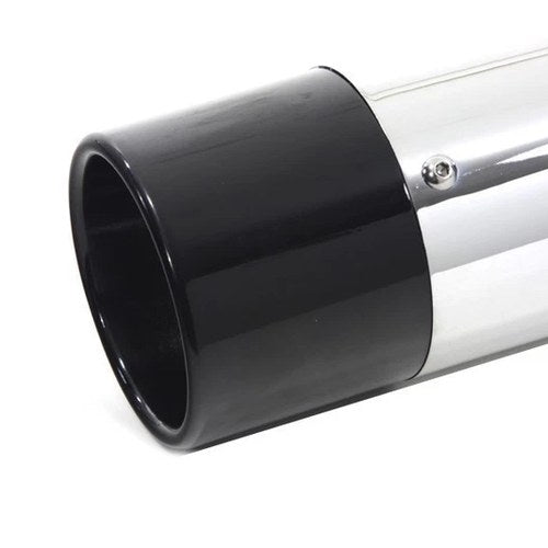 V-Twin 30-4095 Wyatt Gatling Chrome Muffler Set with Black Gun Barrel Ends