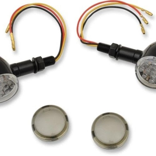 Drag Specialties 2040-1960 Black LED Mini Deuce Stud Mount Marker Lights