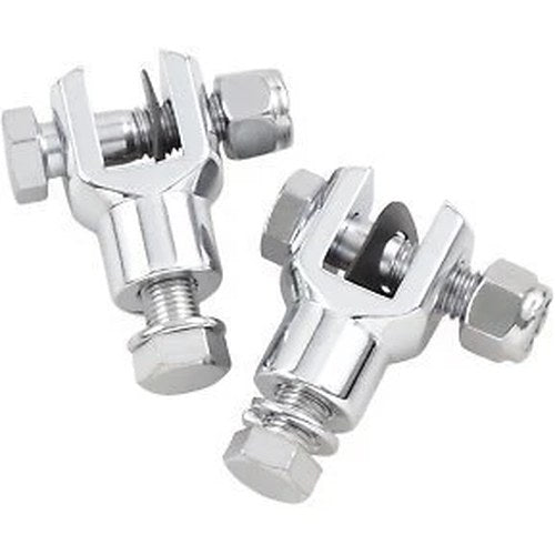 Drag Specialties DS-253492 Chrome Footpeg Clevis Mounts 3/8-24"