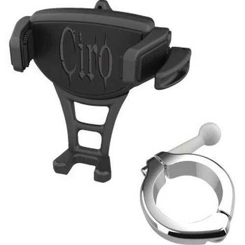 Ciro 50356 Black Constrictor Phone Holder with Chrome 1-1/2" Clamp