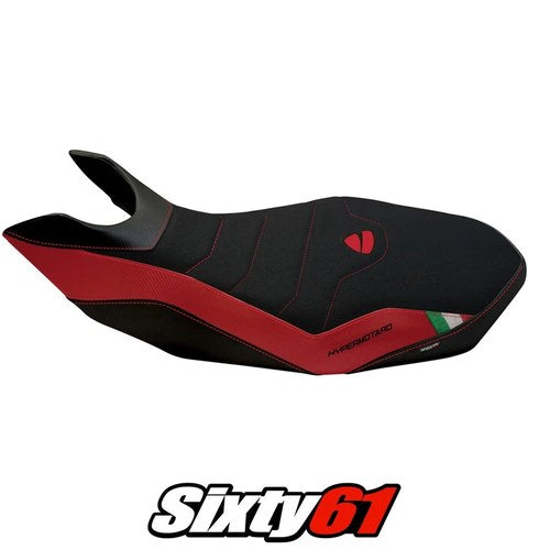 Ducati Hypermotard 796 / 1100 / 1100 Evo 2007 Seat Cover Tappezzeria grip Red