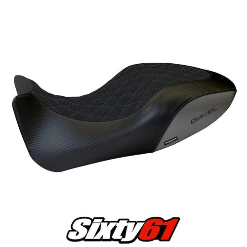 Ducati Diavel 2011 2012 2013 Seat Cover Tappezzeria Velvet Grey Black