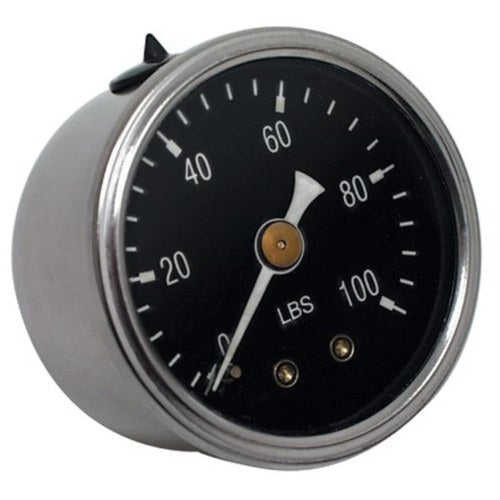 V-Factor 88004 Black Face 100 Psi Oil Pressure Gauge - Panhead Shovelhead Custom