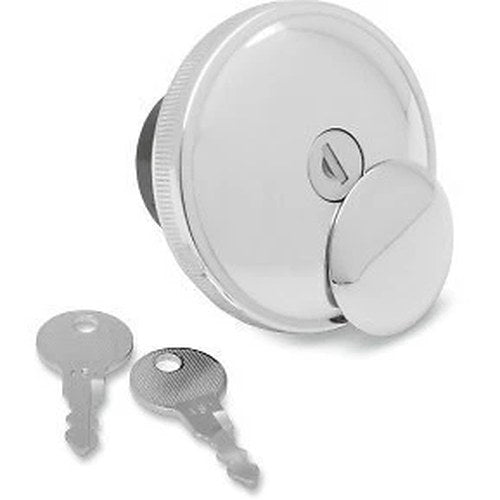 Drag 0703-0228 Chrome Right Hand Screw-In Locking Gas Cap for 82-95 Harley