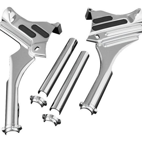 Kuryakyn 7866 Chrome Deluxe Neck Covers for Harley 95-07 Touring