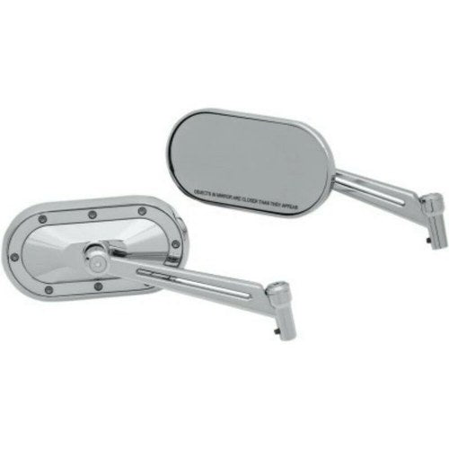 Kuryakyn 1736 Chrome Heavy Industry Mirrors for all Harley Models 65-23