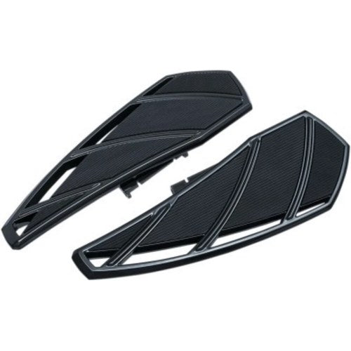 Kuryakyn 5795 Black Driver Floorboards for 18-25 FLDE/FLFB/FLHC/FLSL Softails