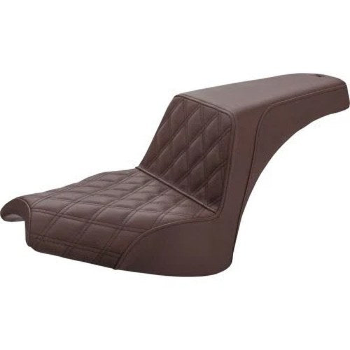 Saddlemen I21-04-172BR Brown Lattice Stitch Step Up Seat for 2022 Chief