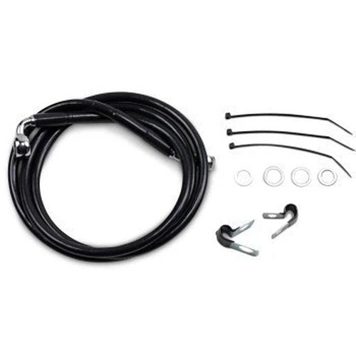 Drag Specialties 1741-2561 Extended Length Black Vinyl Front Brake Line Kit +10"
