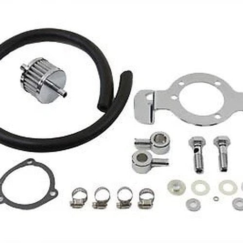 V-Twin 35-0121 Chrome Crankcase Breather Bracket for Harley Sportster 91 & Up