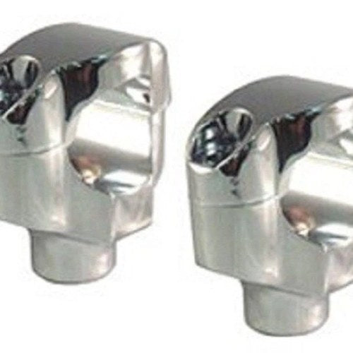 V-Factor 41002 Chrome 1-1/2" Tall Risers for 1-1/4" Handlebars for Fxstc