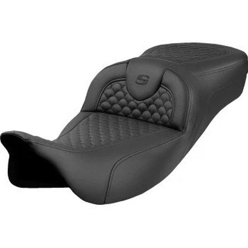 Saddlemen 808-07B-20901 RoadSofa Seat Extended Reach Blue Dragon Scale Stitch