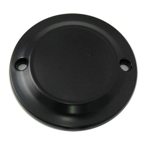 V-Twin 42-0189 Matte Black Smooth Timer Points Cover for Harley 2-Bolt
