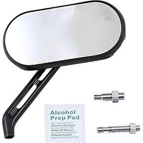 Arlen Ness 510-002 Black Oval Sidekick Mirror Right Side Only - Sold Each