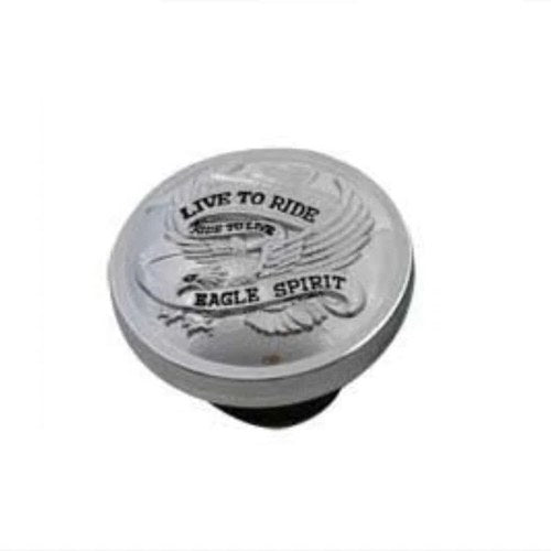 V-Twin 38-7001 Chrome Gas Cap Eagle Spirit Right Hand Thread Vented