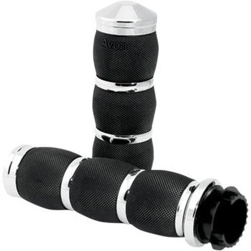 Avon SB-AIR-90-CH3-Ring Chrome 7/8" Air Cushioned Hand Grips