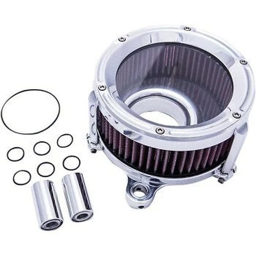 Trask Chrome Assault Charge High-Flow Air Cleaner Kit for Touring 08-16
