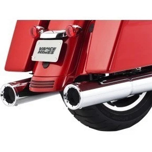Vance & Hines 16463 Chrome 4.5" Hi-Output Slip-On Mufflers for 17-23 Touring