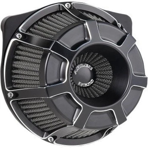 Arlen Ness 18-933 Black Beveled Inverted Series Air Cleaner Kit for Harley