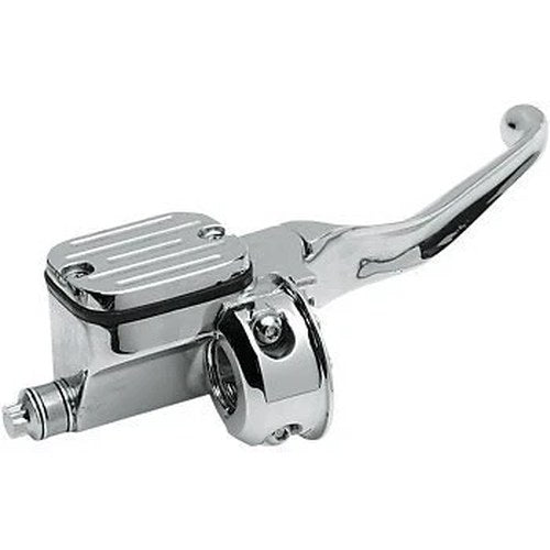Drag Specialties Chrome 9/16" Single Disc Cut-Down Front Brake Master Cylinder