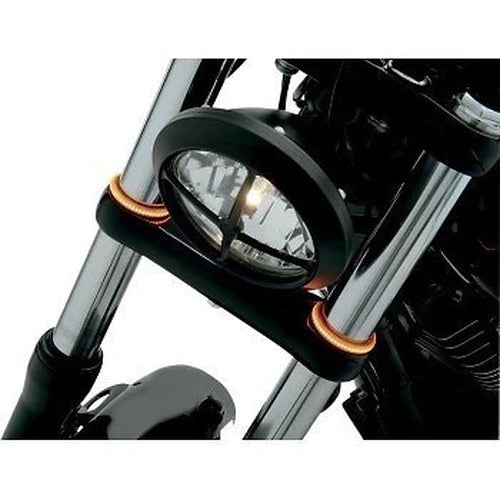 Custom Dynamics TW39AS TruWRAPZ LED Fork Lights Smoke Amber 39mm for Harley
