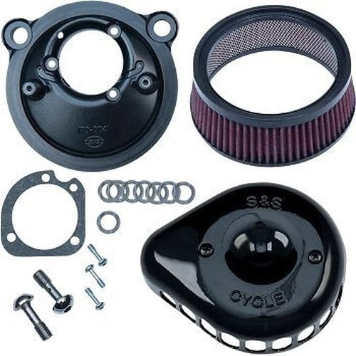 S&S 170-0440C Black Mini Teardrop Stealth Air Cleaner Kit for 07-20 Sportster