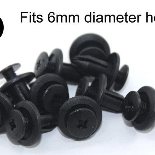 10x Yamaha R1 R6 Rear Fairing Undertray Plastic Screws Rivet Scrivet Clips Screw