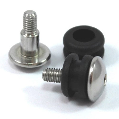 2x Stainless Steel Fairing Bolts Rubber Grommets Suzuki 09320-09016 09139-06126