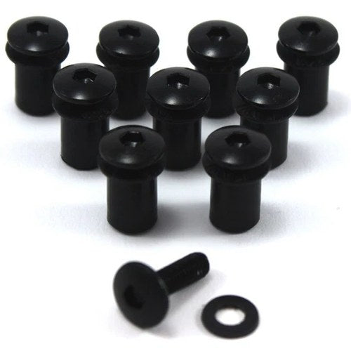 Ducati 1098 1198 848 748 749 Black m4 Screen & Fairing Bolt Well Nuts x10