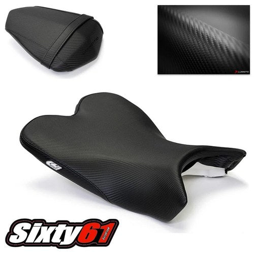 Yamaha R1 Seat Covers 2009-2011 2012 2013 2014 Luimoto Front Rear Black Carbon