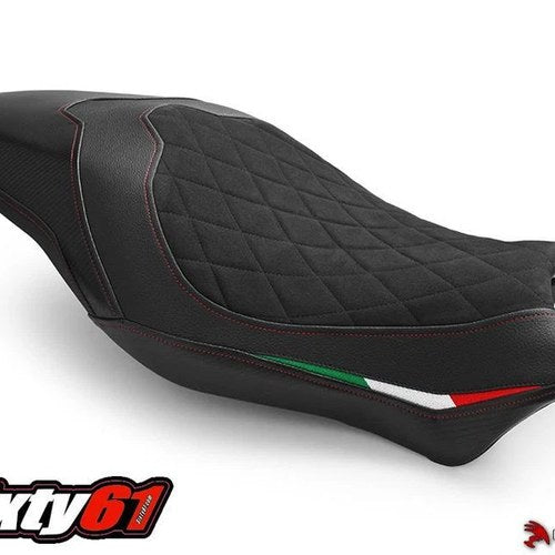 Seat Cover for Ducati Monster 821 1200, 2017-2019 2020 2021 Black Luimoto Rider