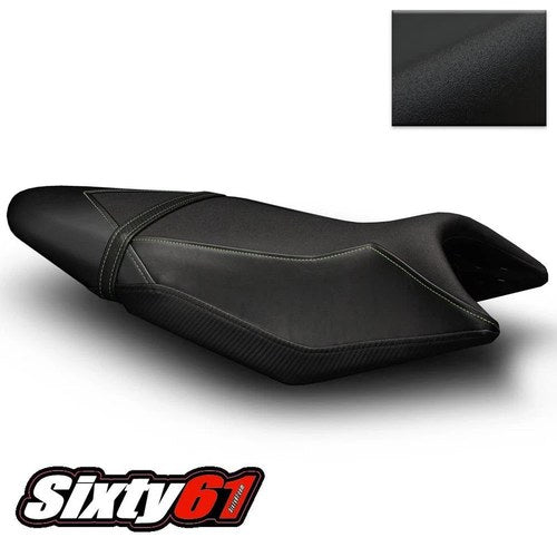 Kawasaki Z125 Pro Seat Cover 2017-2022 2023 Luimoto Black Green Stitch Tec-Grip