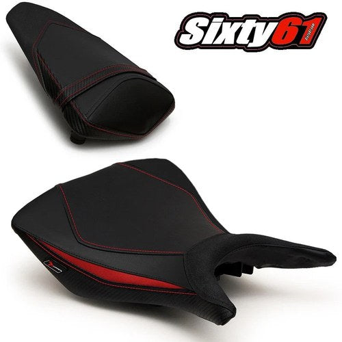 Yamaha R3 Seat Covers 2015-2024 2025 Tec-Grip Sport Luimoto Front Rear Red Black