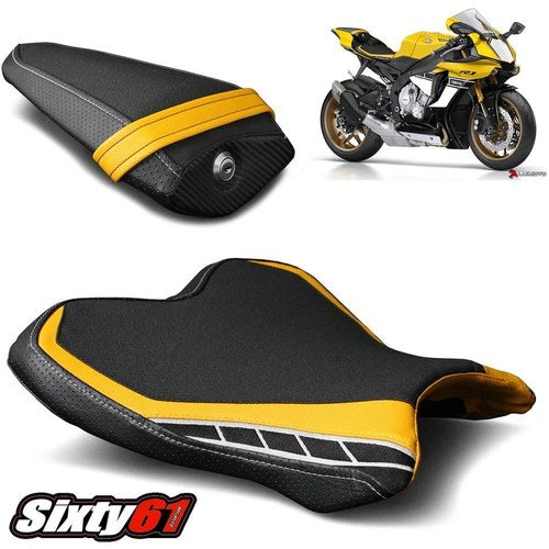 Yamaha R1 Seat Covers 2015-2025 2026 Black Yellow Luimoto Front Rear Anniversary