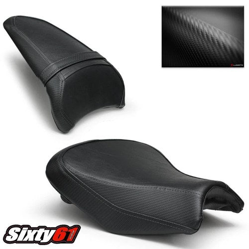 Kawasaki Ninja 650 Z650 Seat Covers 2017-2023 2024 2025 Luimoto Black Front Rear