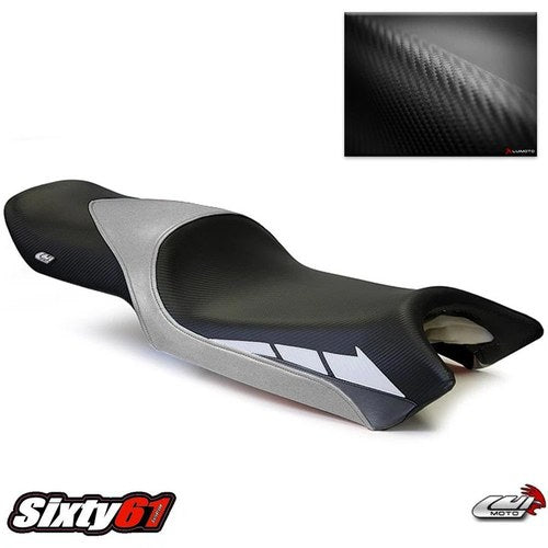 Yamaha FZ6 Seat Cover 2004-2010 2011 Luimoto Front Black Silver Carbon Fiber