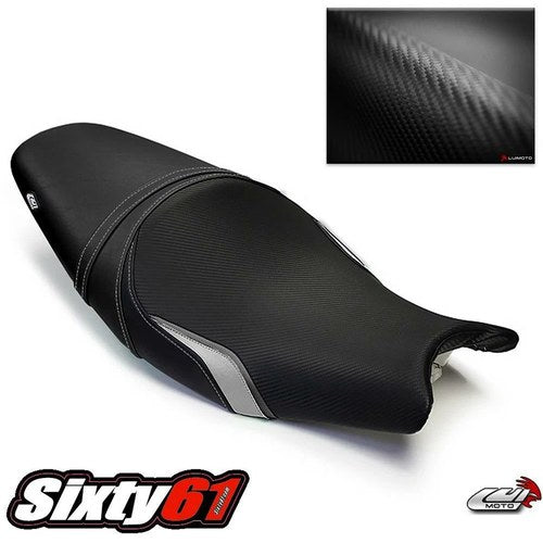 Kawasaki ER6F ER6N Ninja 650R 2005-2008 Seat Cover Luimoto Black Silver